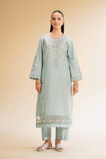Nishat Linen 2 Piece - Dyed Embroidered Suit - 42501263 Online Shopping